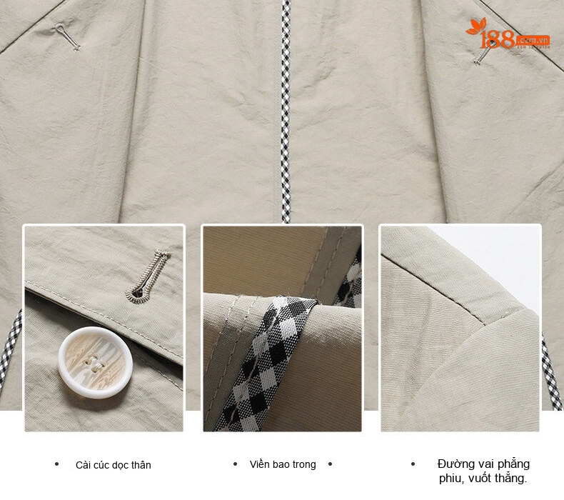Áo Vest Nam Vải Mềm Mại Kiểu Dáng Casual Màu Trắng, Xanh Navy, Kem, Đen chi tiết 8
