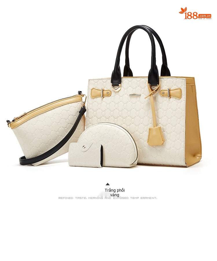Bộ Túi Xách Tay, Túi Đeo Vai, Túi Clutch và Ví Nữ Da Bóng chi tiết 8