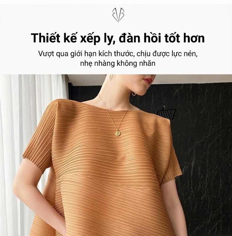Áo Thun Nữ Tay Ngắn Dáng Rộng Xếp Ly Bất Đối Xứng Phong Cách Tiểu Thư Màu Hồng, Nâu, Xám, Đỏ... chi tiết 1