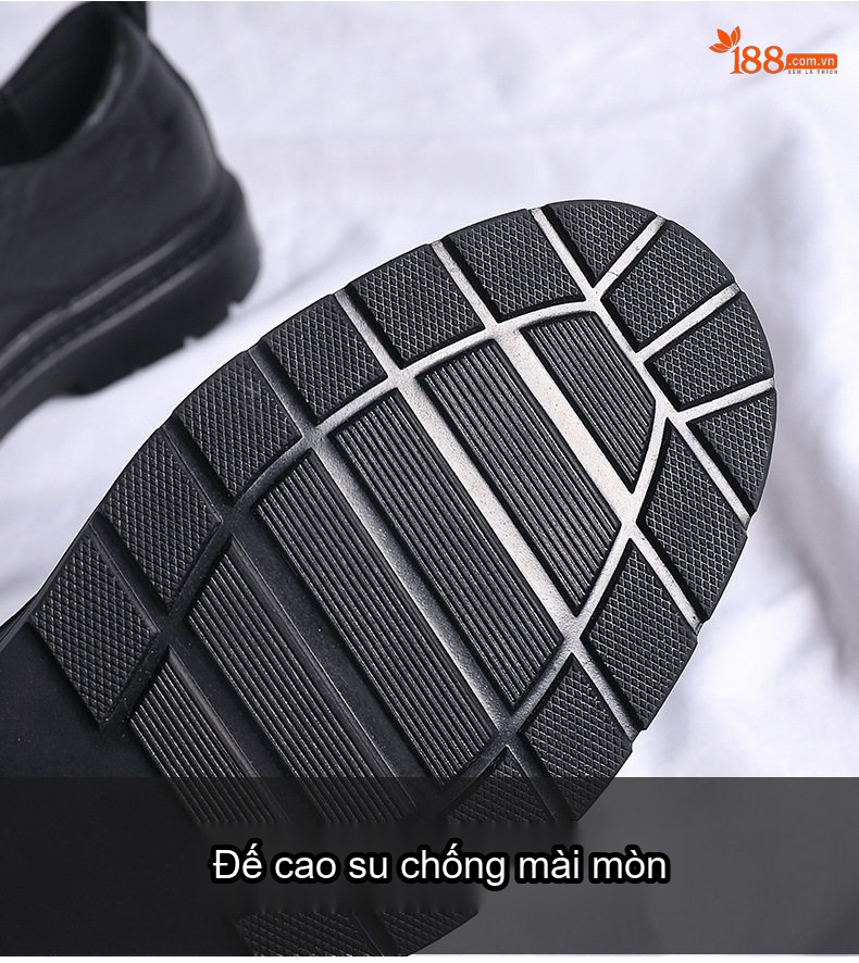 Giày Tây Buộc Dây Nam Da Bóng Đế Dày Chiều Cao Đế Khoảng 5cm Màu Đen, Nâu chi tiết 14