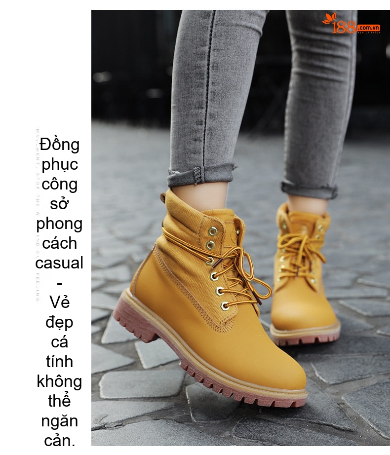 Giày boot nam da bóng buộc dây đế cao 3 cm chi tiết 15