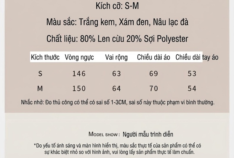 Áo Khoác Nữ Dáng Rộng Vừa Len Hai Mặt Phong Cách Hàn Quốc Có Mũ Trẻ Trung Màu Nâu, Đen, Kem chi tiết 17