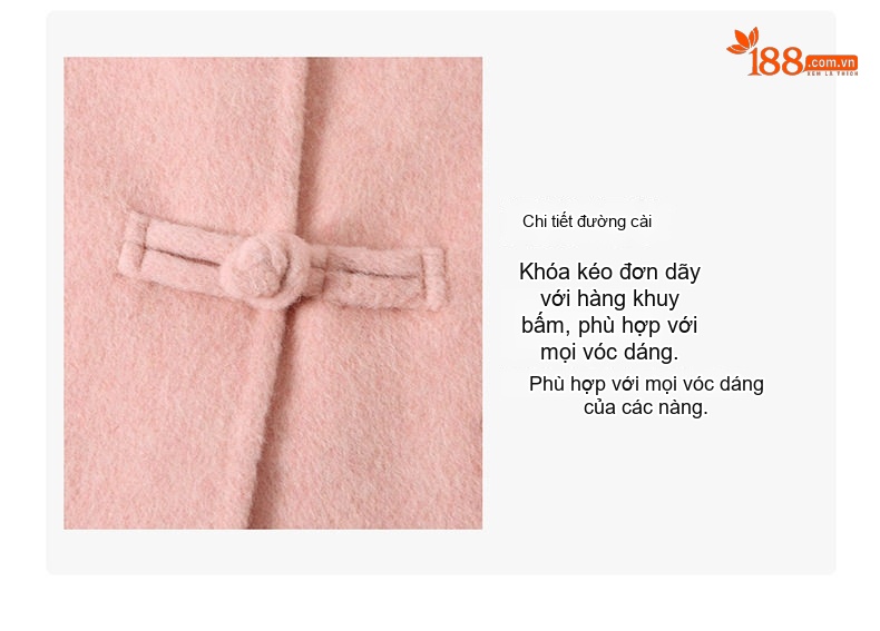 Áo Khoác Tiểu Thư Ngắn Tay Lỡ Màu Hồng, Xám, Vàng Be chi tiết 10