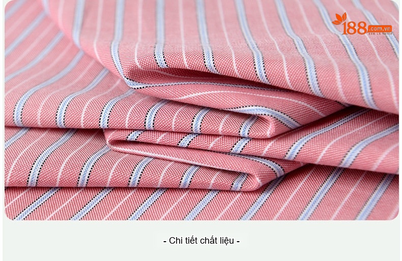 Áo Sơ Mi Dài Tay Nam Cotton Kẻ Sọc Kiểu Dáng Ôm Vừa Màu Xanh, Hồng, Xám chi tiết 11