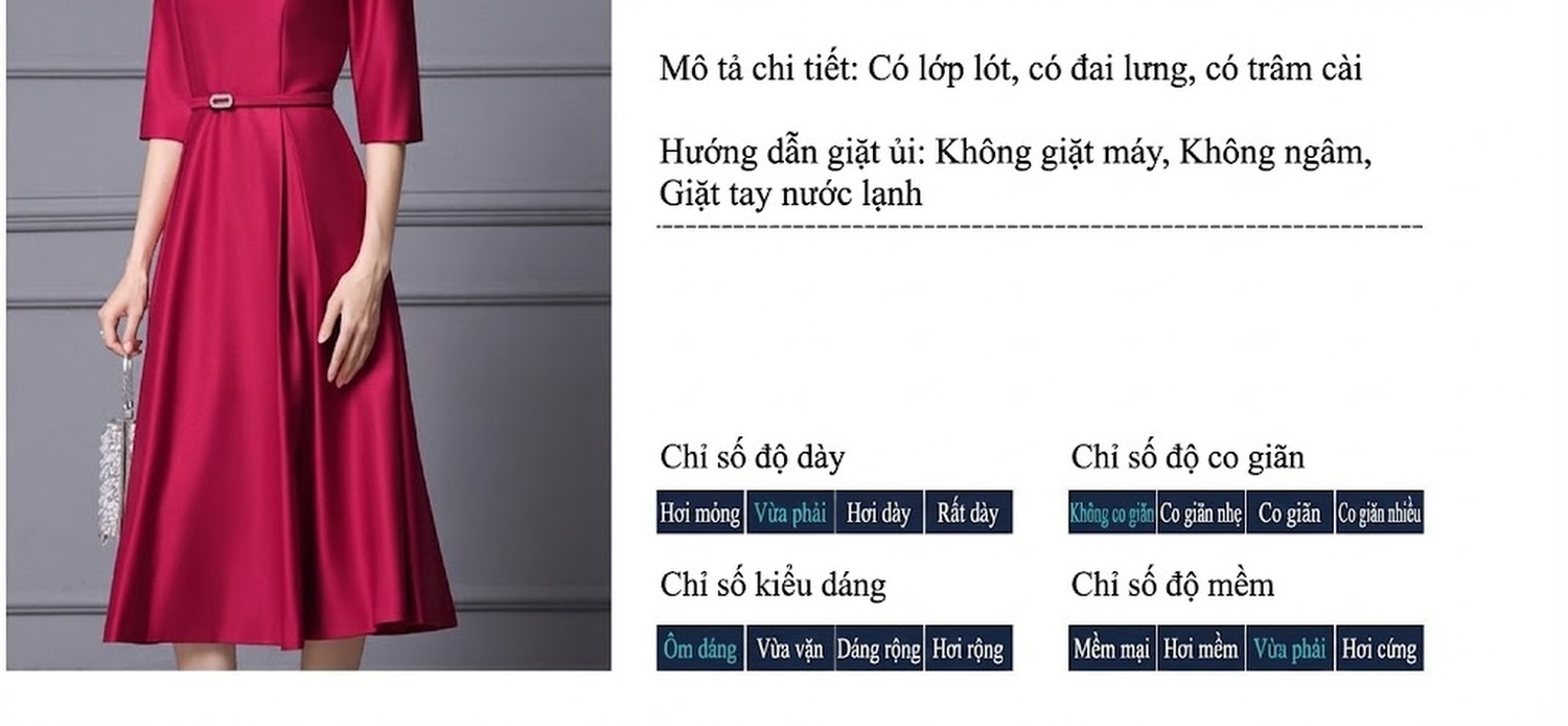 Váy Đầm Dự Tiệc dáng chữ A Chiết Eo Thanh Lịch Màu Đỏ chi tiết 1