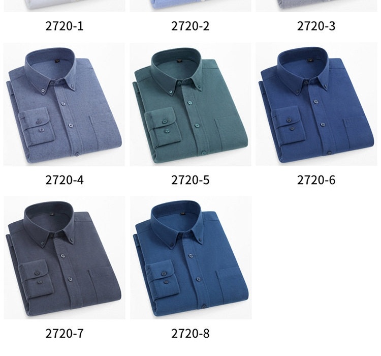 Áo Sơ Mi Tay Dài Nam Cotton Oxford Dáng Ôm Màu Trắng, Xanh Dương, Xám, Xanh Lá... chi tiết 24