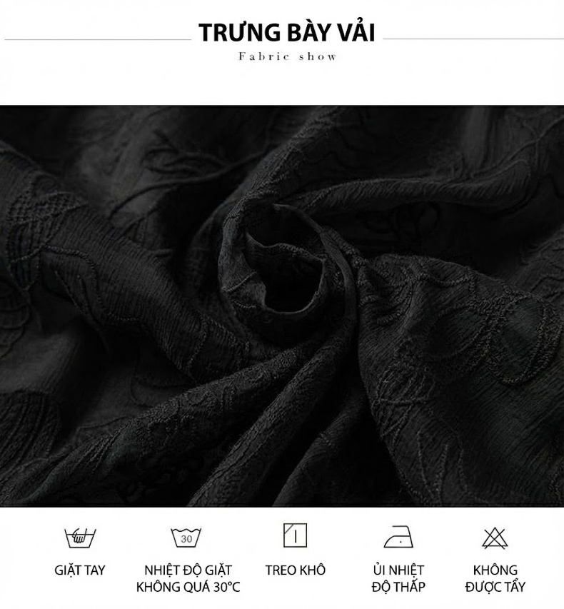 Chân Váy Dài Nữ Lưng Cao Co Giãn Chất Liệu Tơ Gân A Line Màu Xanh Lá, Trắng, Đen chi tiết 3
