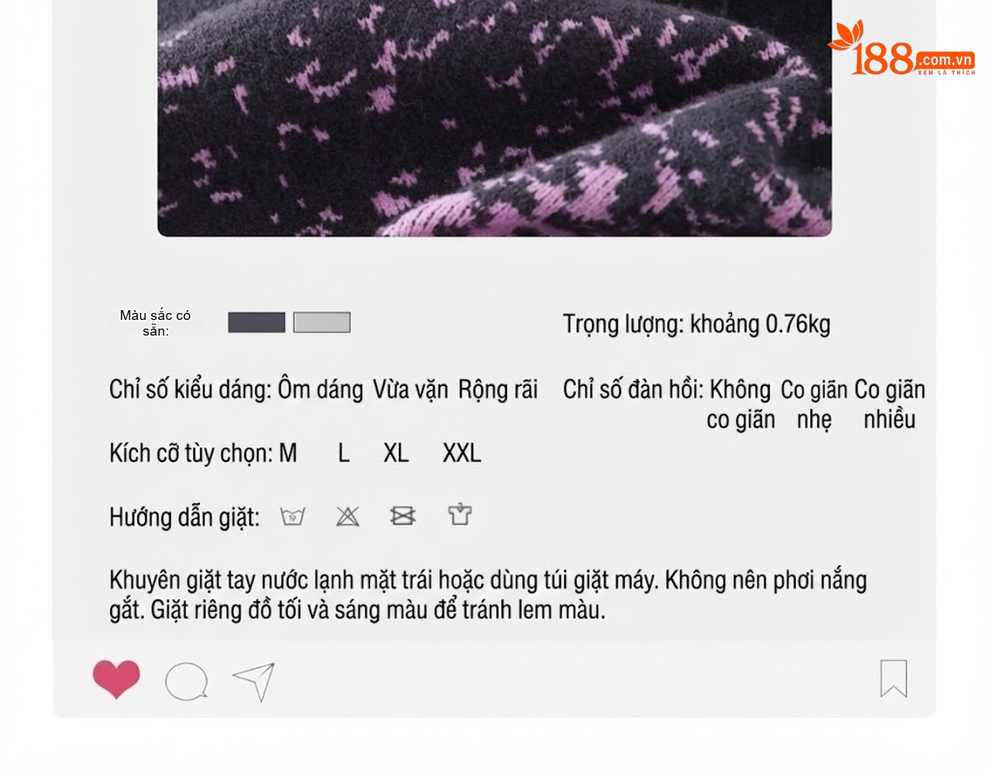 Áo Len Nam Dệt Kim Họa Tiết Ombre Chữ In Rộng Phong Cách Đường Phố Màu Xám, Đen chi tiết 8