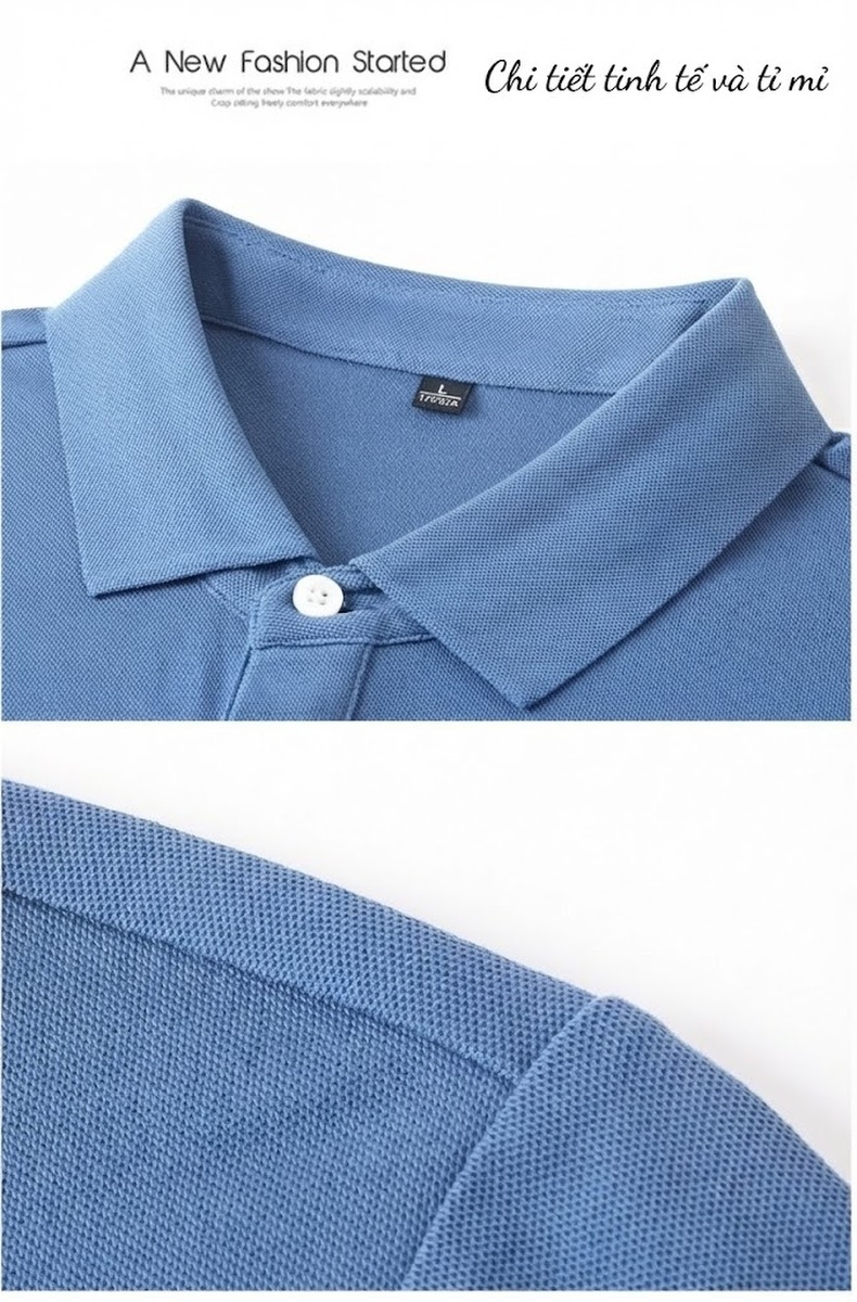 Áo Polo Nam Cotton Ngắn Tay Thời Trang Màu Xanh Lá, Xanh Dương, Hồng, Trắng... chi tiết 41
