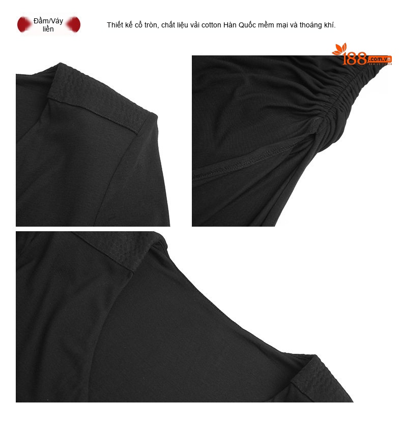 Váy Ôm Body Nữ Cổ chữ V Chữ Xẻ Tà Bất Đối Xứng Màu Đen, Xanh Lá chi tiết 5