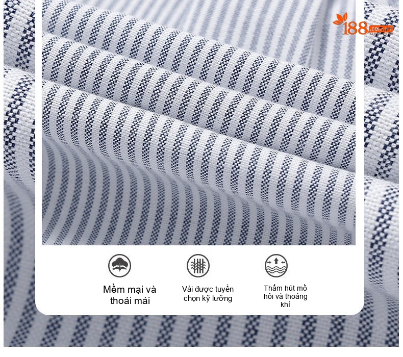 Áo Sơ Mi Nam Dài Tay Kẻ Sọc Cổ Bẻ Phong Cách Casual chi tiết 5