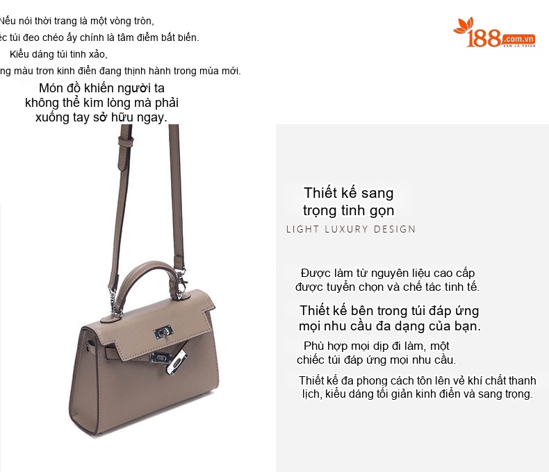 Túi Xách Nữ Mini Kelly Vân Cá Sấu Đeo Vai, Xách Tay Cao Cấp Màu Đen, Kem, Xanh Lá, Nâu chi tiết 24