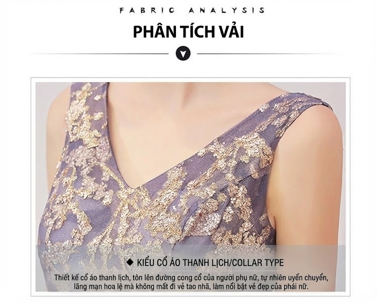 Váy Dạ Hội Nữ Dáng Dài Xòe Bồng Cho Học Sinh Sinh Viên Biểu Diễn, MC, Thanh Nhạc Màu Tím chi tiết 11