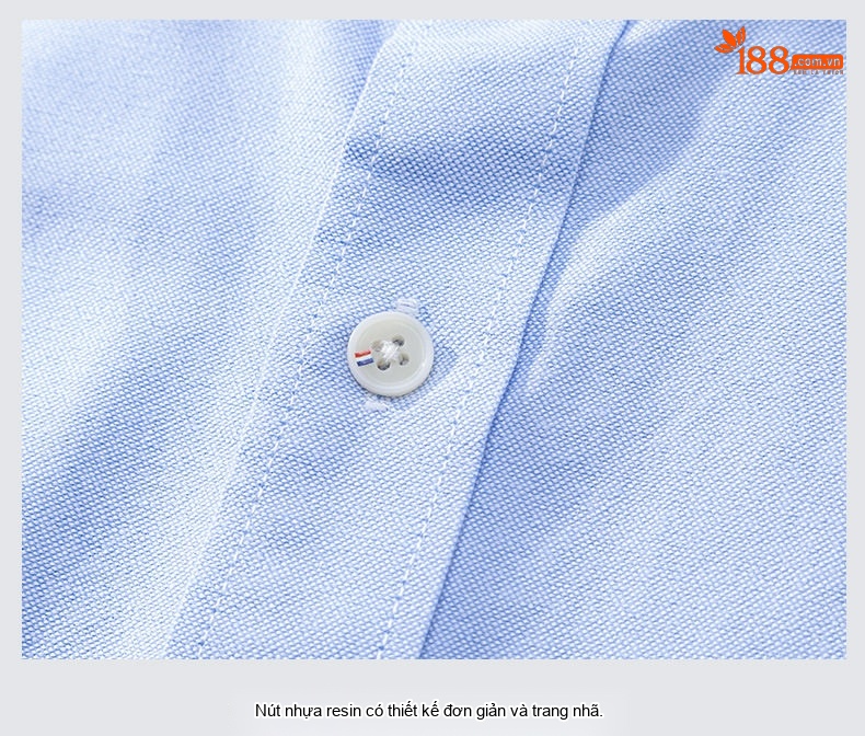 Áo Sơ Mi Nam Tay Dài Cổ Trụ Oxford Cotton Dáng Ôm Màu Vàng, Xanh Lam, Xanh Dương, Xám... chi tiết 24