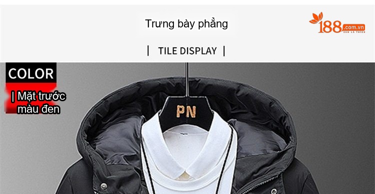 Áo Khoác Cotton Nam Dáng Dài Có Mũ Trùm Đầu Dày Dặn Giữ Ấm Phong Cách Thời Trang Màu Đen, Xanh Navy, Xanh Rêu chi tiết 15