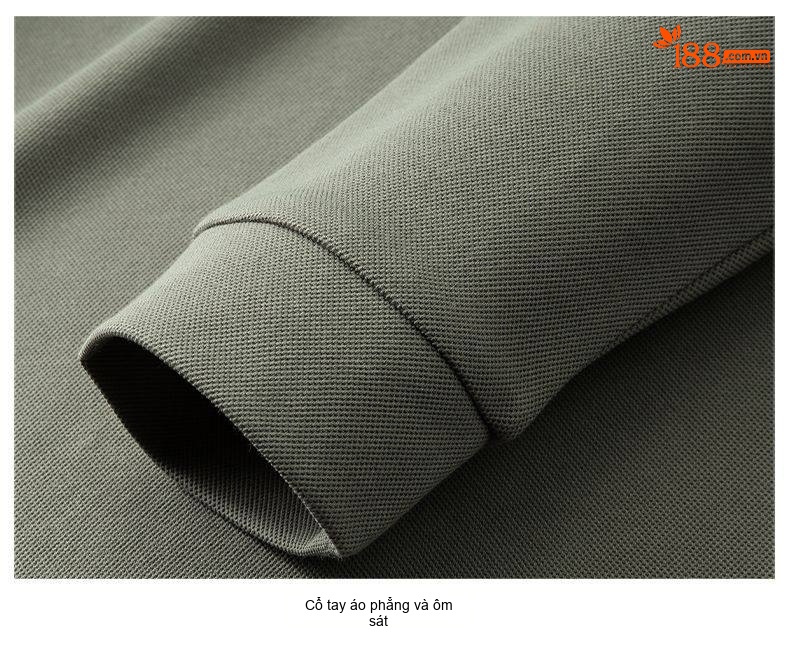 Áo Polo Nam Dài Tay Thu Đông Chất Liệu Lụa Tằm Pha Len Màu Xanh, Kem, Navy, Olive... chi tiết 24