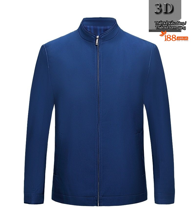 Áo Khoác Bomber Nam Lụa Tằm Tơ Dáng Ôm Chống Nhăn Màu Đen, Xám, Xanh Navy, Đỏ... chi tiết 4