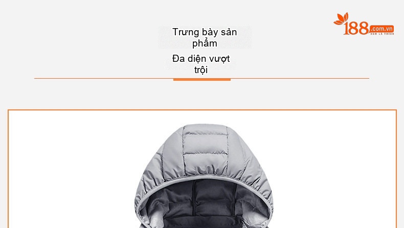 Áo Gile Bông Nam Có Mũ Trùm Đầu Tháo Rời 100% Polyester Màu Đen, Xám, Xanh Lam, Xanh Đậm... chi tiết 15