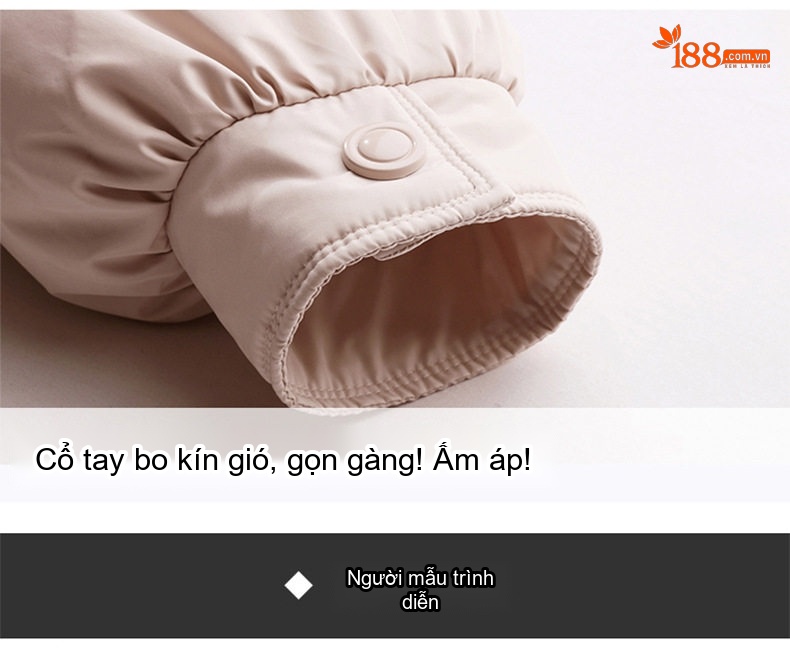 Áo Phao Nữ Dáng Dài Vừa Người Thời Trang Cao Cấp Giữ Ấm Lót Lông Vũ Trắng Màu Be, Đen, Hồng chi tiết 10