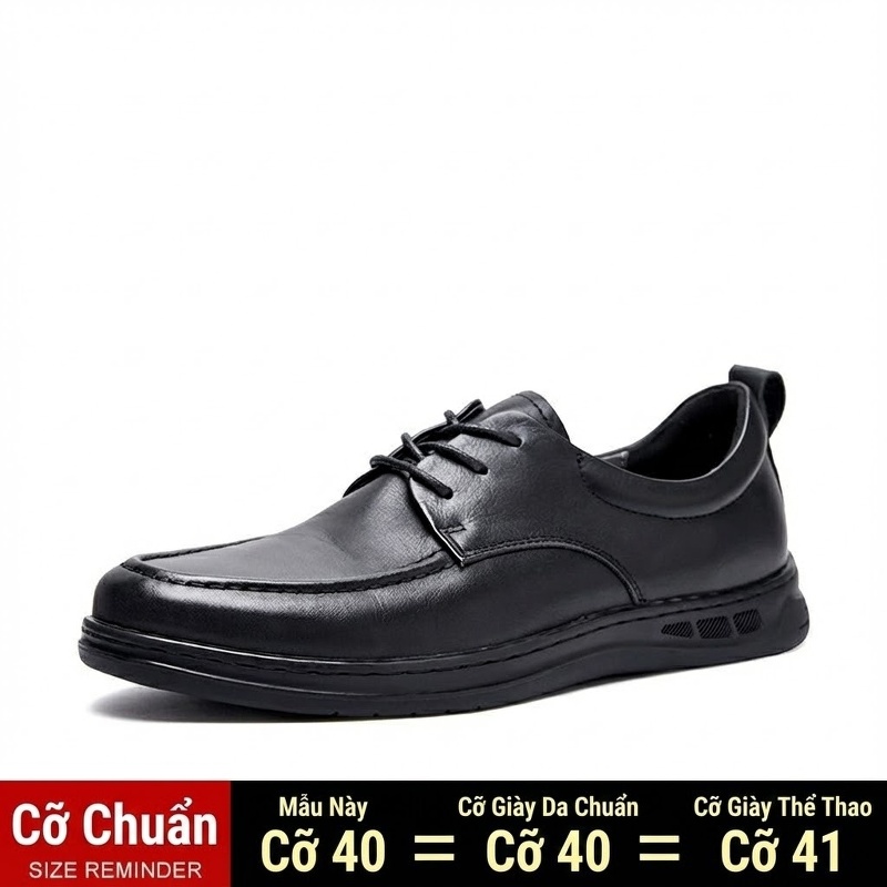 Giày Mọi Nam Da Thật Thoáng Khí Chiều Cao Đế Khoảng 3cm Phong Cách Retro Màu Nâu, Đen