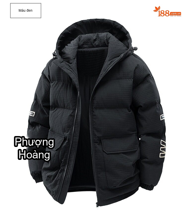 Áo Khoác Cotton Nam Có Mũ Trùm Đầu Dáng Rộng Lót Lông Dày Dặn Kiểu Caro Màu Trắng, Đen chi tiết 23