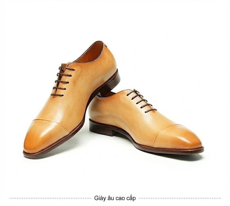 Giày Tây Oxford Nam Da Bò Thật Chiều Cao Đế Khoảng 3cm Màu Nâu Vàng, Đen chi tiết 15
