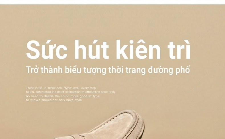 Giày Lười Nam Da Thật Lộn Chiều Cao Đế Khoảng 2cm Màu Xám, Kem, Đen chi tiết 6