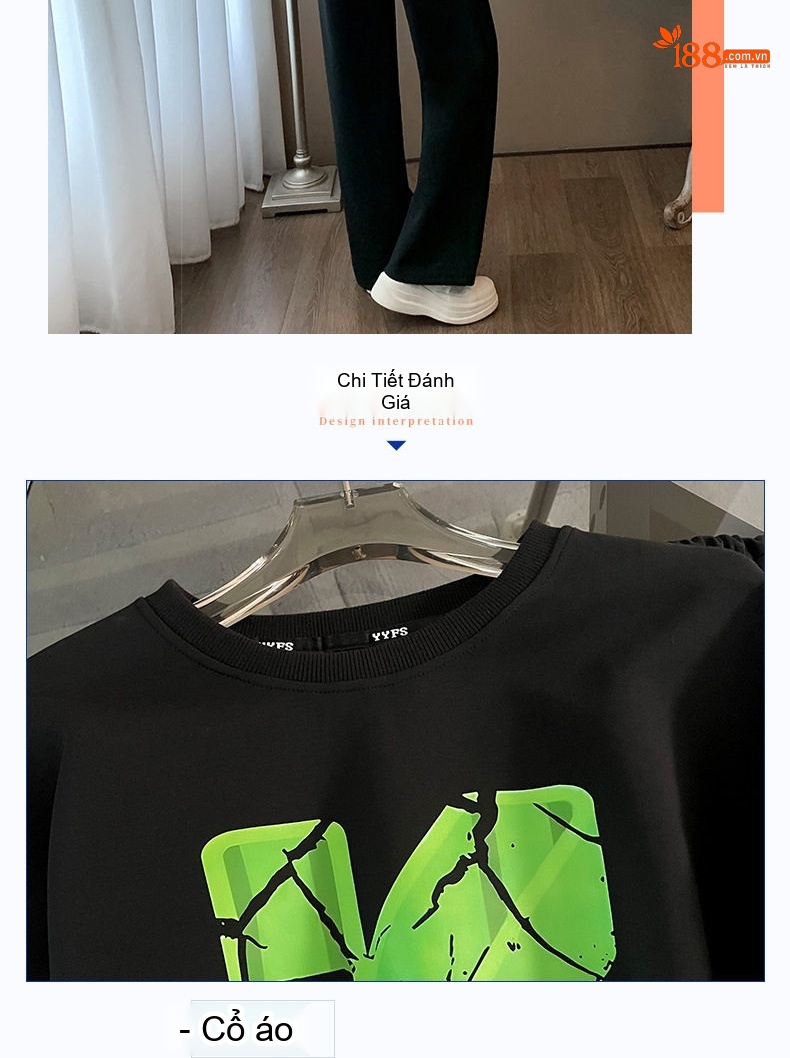 Bộ Đồ Nữ Áo Hoodie và Quần Dài Dáng Rộng Lót Lông Dày Dặn Phong Cách Hàn Quốc Màu Đen chi tiết 14