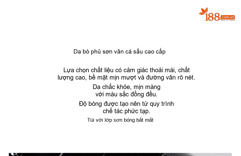 Túi Xách Nữ Da Bò Vân Cá Sấu Mini Xách Tay Đeo Chéo Màu Đen, Trắng chi tiết 6
