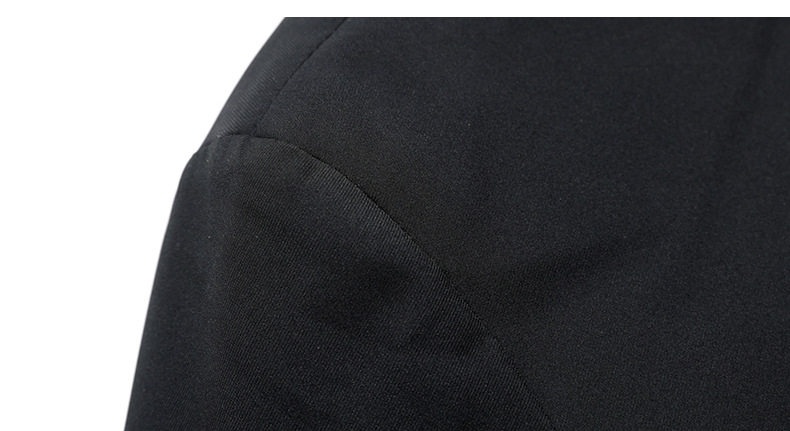 Áo Khoác Cotton Nam Cổ Bẻ Lót Bông Giữ Ấm Phong Cách Doanh Nhân Màu Đen chi tiết 13