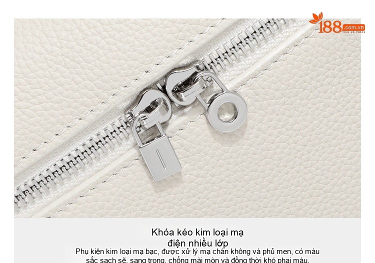 Túi Hộp Đựng Cơm Da Bò LP19, Túi Xách Tay, Túi Đeo Chéo Mini Đựng Điện Thoại Màu Trắng, Đen, Nâu chi tiết 4