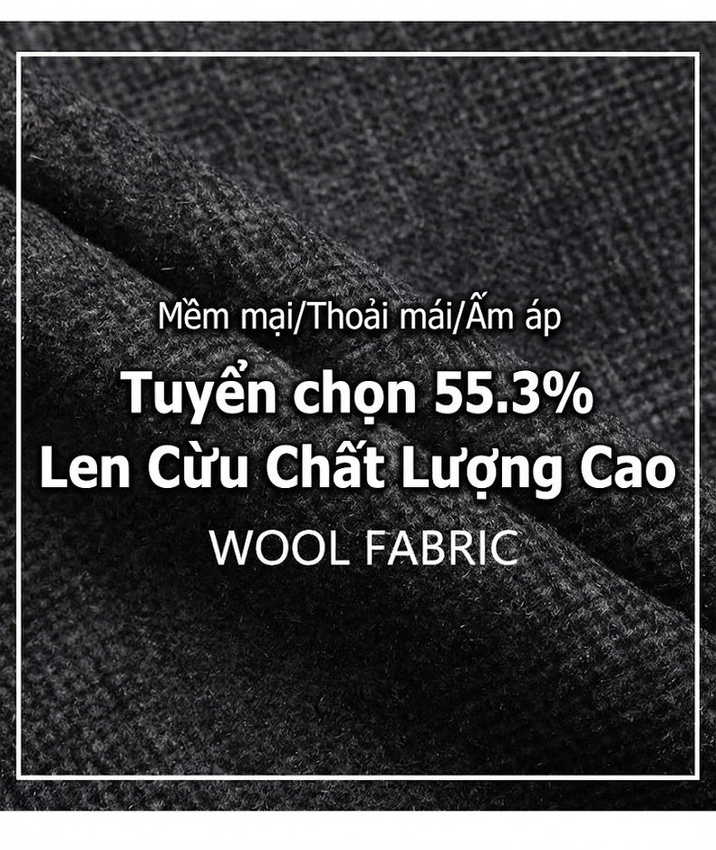 Áo Khoác Nam Dáng Dài Lót Lông Vũ Dày Dặn Hai Mặt Màu Xám chi tiết 25
