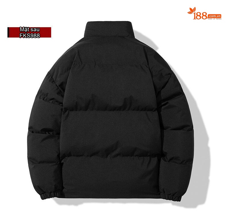 Áo Khoác Phao Nam Cotton Dáng Rộng Phong Cách Hàn Quốc Màu Đen, Trắng, Kem, Hồng... chi tiết 13