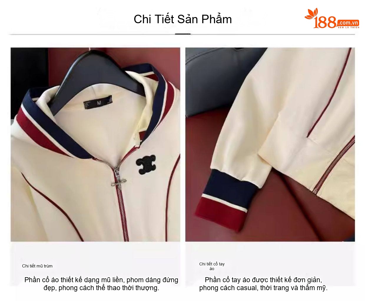 Bộ đồ thể thao nữ dáng rộng áo hoodie quần ống suông chi tiết 2