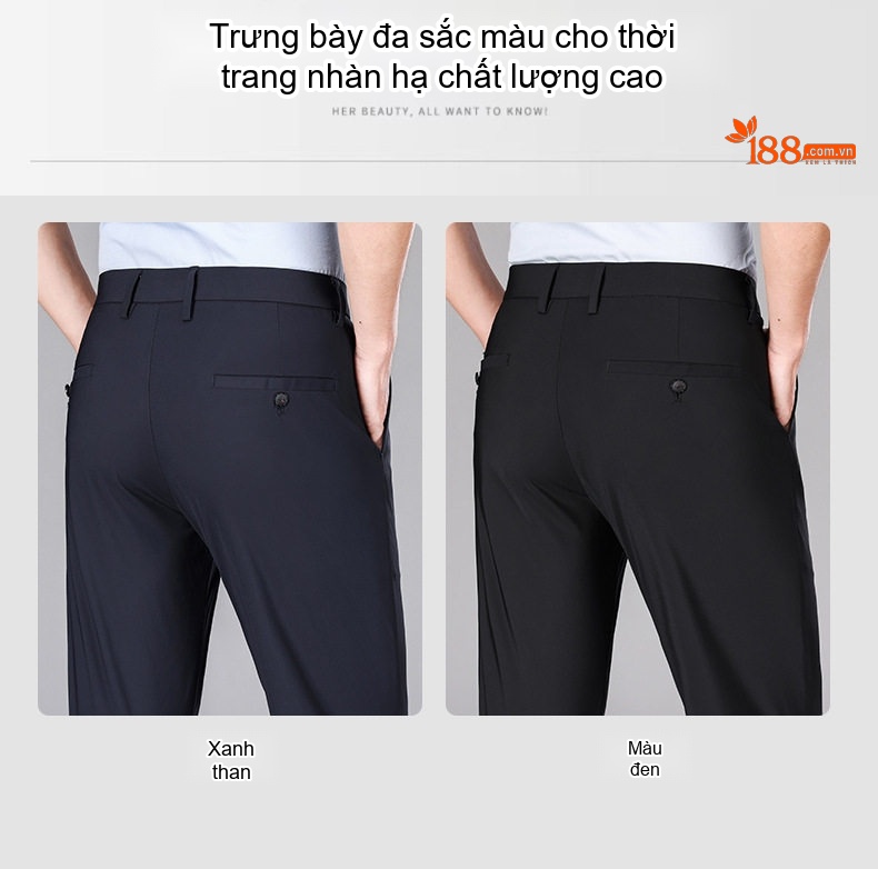 Quần Dài Nam Dáng Ôm Vừa Vặn Giữ Ấm Màu Đen chi tiết 22