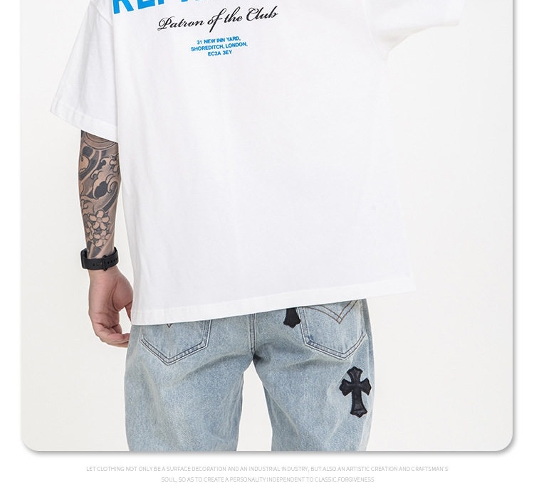 Áo Thun Tay Ngắn Nam In Chữ FG Represent Phong Cách Streetwear Màu Đen, Trắng chi tiết 12