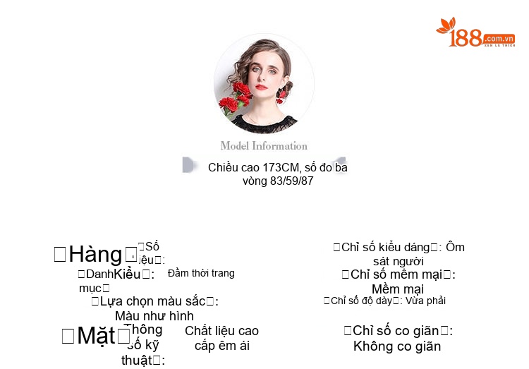 Váy Lưới Nữ Tay Ngắn Cổ Tròn Dáng Ôm Eo Màu Đen chi tiết 12