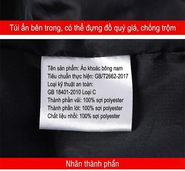 Áo Khoác Phao Nam Dáng Dài Có Mũ Trùm Đầu Cotton Dày Dặn Màu Đen, Xanh Dương, Xanh... chi tiết 30
