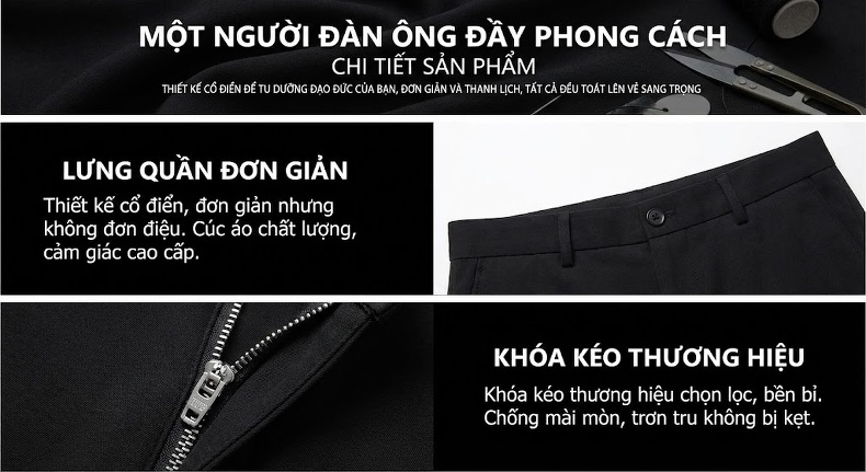 Quần Tây Nam Dáng Ôm Co Giãn Lót Lông Cừu Phong Cách Hàn Quốc Màu Đen, Xám chi tiết 17
