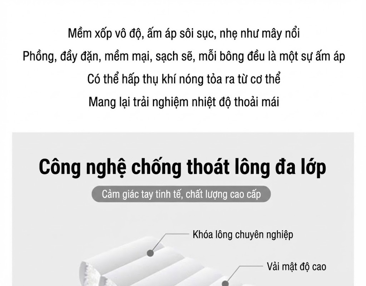 Áo Khoác Phao Nữ Ngắn Tay Dáng Nhỏ Cổ Trụ Dày Dặn Ấm Áp Màu Trắng, Đen, Vàng chi tiết 19