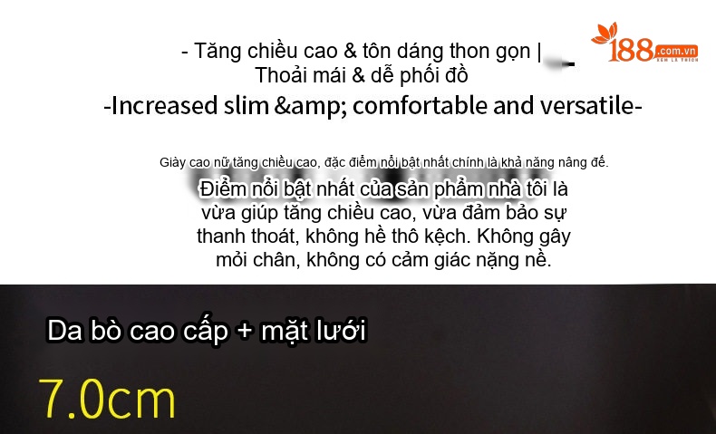 Giày Sneaker Nữ Da Mềm Đế Dày Phong Cách Ulzzang Chiều Cao Đế Khoảng 5cm Màu Trắng, Kem, Hồng chi tiết 5