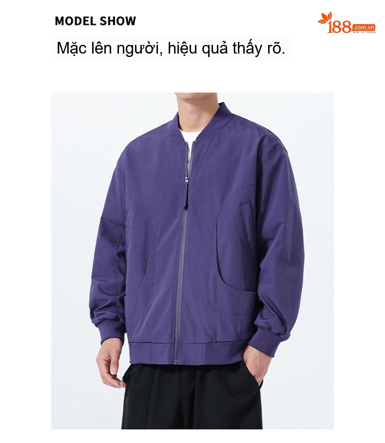 Áo Khoác Bomber Nam Phong Cách Mỹ Form Rộng Chống Gió chi tiết 25