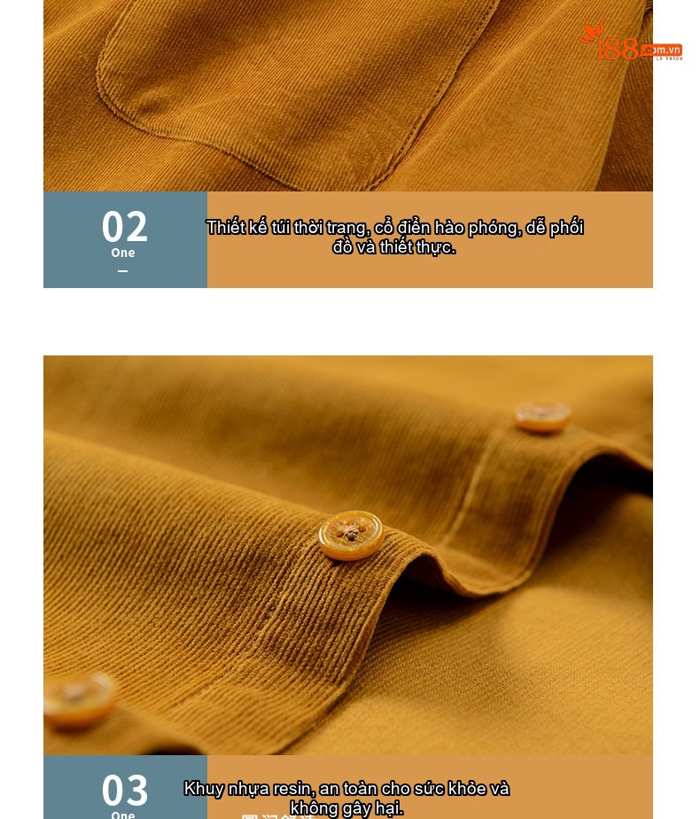 Áo Sơ Mi Nam Tay Dài Cotton Đũi Mỏng Màu Vàng, Xám, Xanh Dương, Đỏ... chi tiết 8