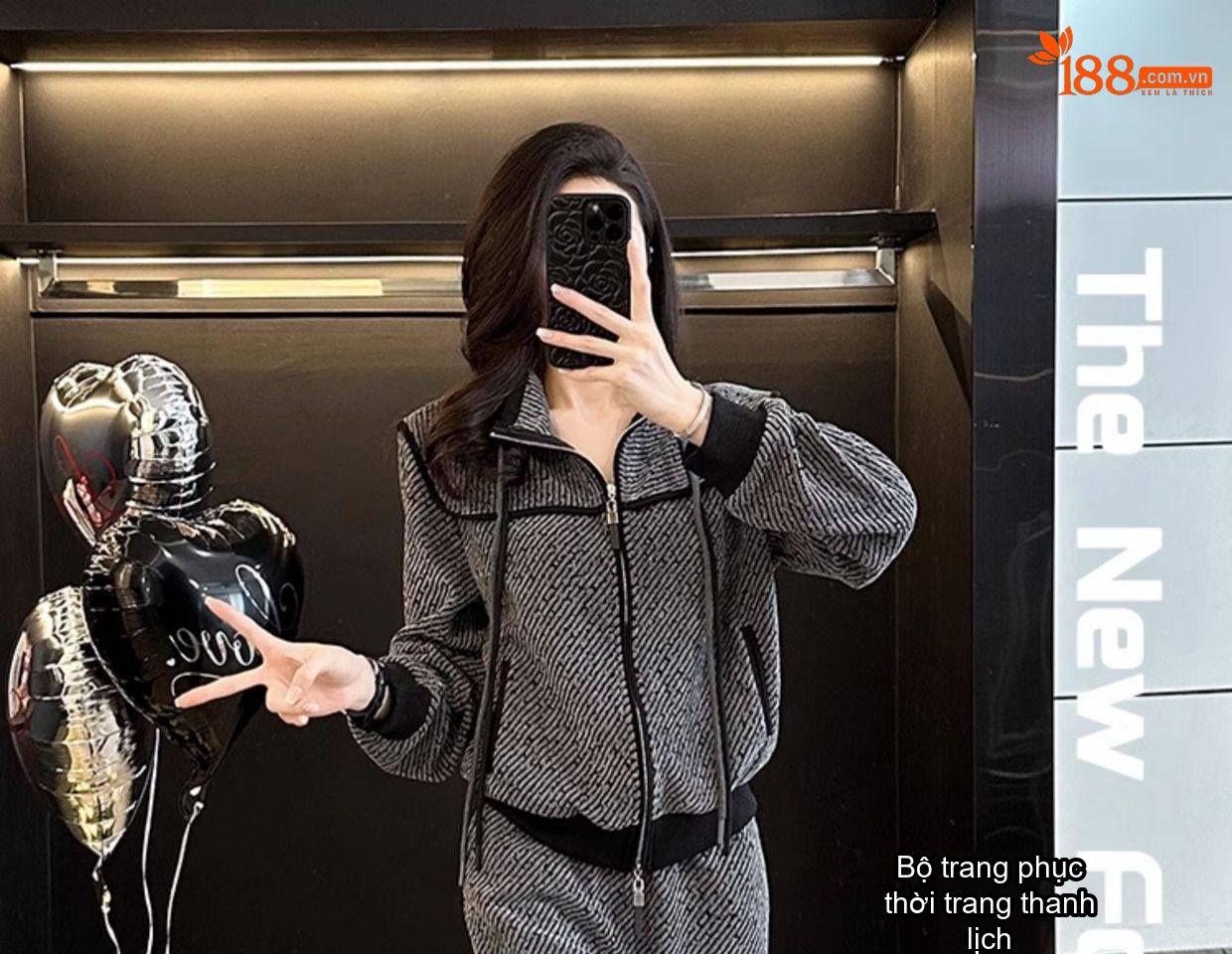 Set Bộ Quần Áo Dệt Kim Nữ Áo Khoác Cardigan Quần Dài Ống Rộng Phong Cách Casual Màu Xám chi tiết 1