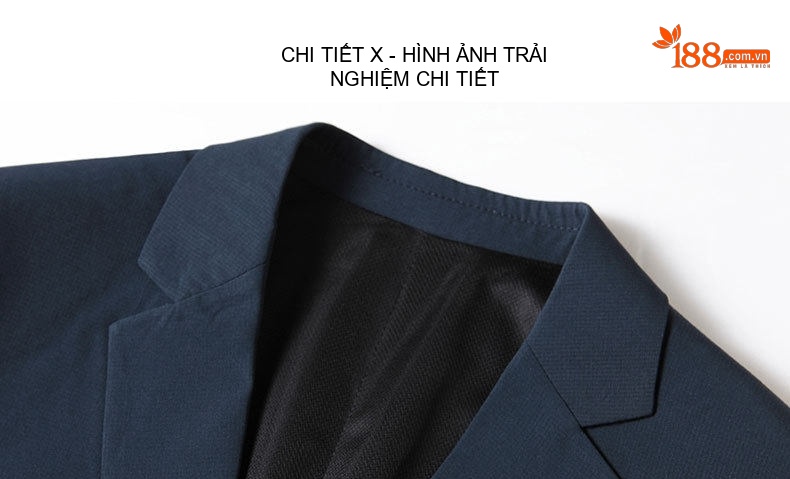 Áo Vest Nam Áo Khoác Blazer Nam Dáng Ôm Vừa Vặn Màu Đen, Xanh Navy chi tiết 10