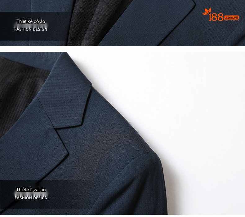 Áo Vest Nam Áo Khoác Blazer Nam Dáng Ôm Vừa Vặn Màu Đen, Xanh Navy chi tiết 11
