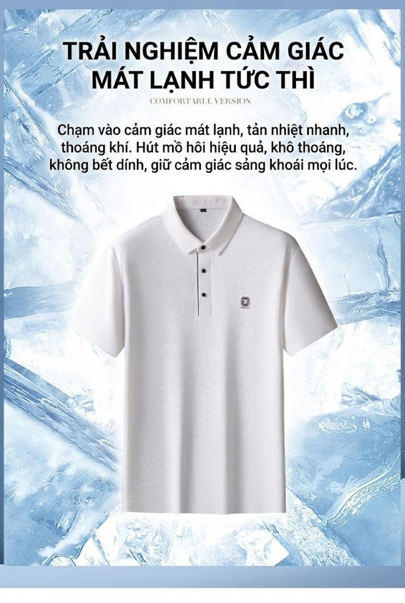 Áo Polo Nam Tay Ngắn Họa Tiết Tổ Ong Co Giãn Thoải Mái Màu Đỏ Gạch, Xanh Navy, Đen, Nâu... chi tiết 5
