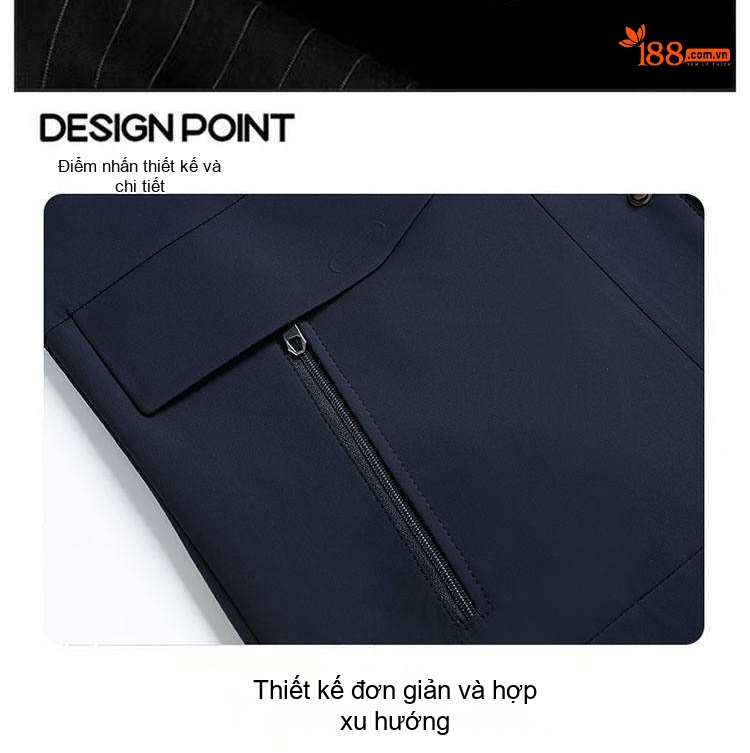 Áo Khoác Gió Nam Mỏng Nhẹ Có Mũ Trùm Đầu Phong Cách Business Casual Màu Đen, Xanh Navy, Be chi tiết 8