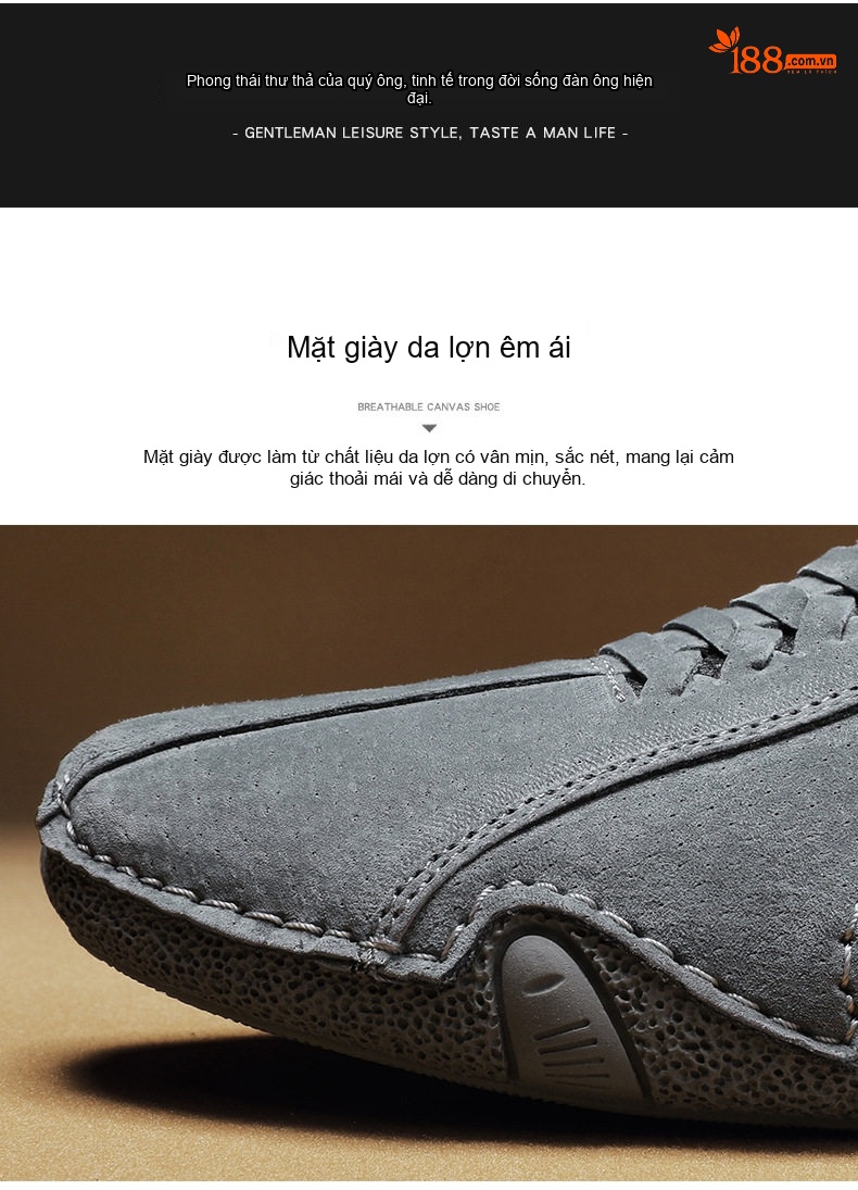 Giày Martin Nam Cổ Cao Vải Canvas Khóa Zip Chiều Cao Đế Khoảng 3cm Màu Be, Xám, Xanh Dương chi tiết 5