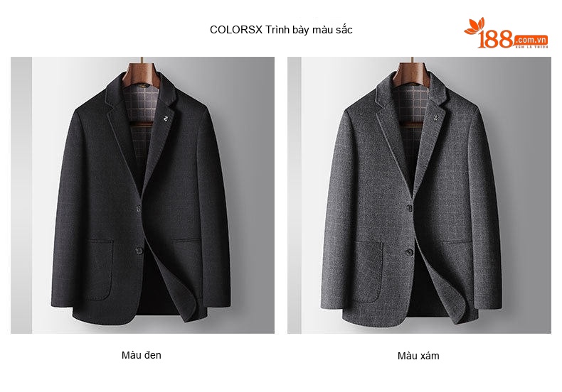 Áo Vest Nam Len Lông Cừu Màu Xám chi tiết 4